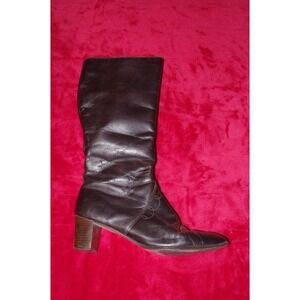 Vtg Revelations Warm-n-Smart Leather Boots 12 N Chocolate Brown Calf Length